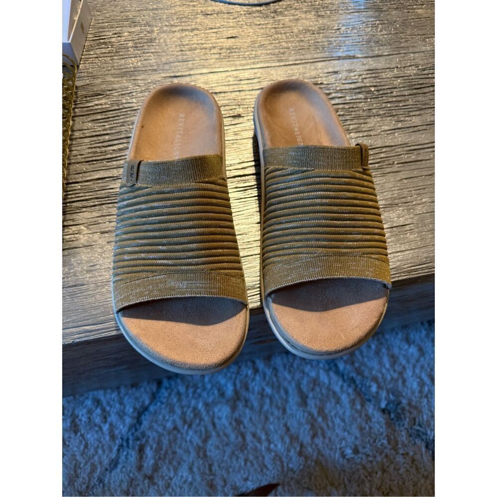 Revitalign Tan Vanessa Slides Sandals sz 10 NWOT